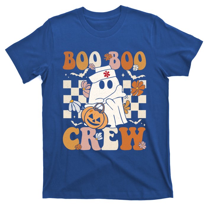 Retro Boo Boo Crew Halloween Nurse Ghost Paramedic Emt Ems Gift T-Shirt