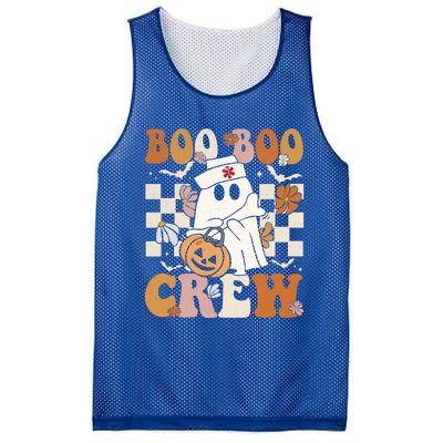 Retro Boo Boo Crew Halloween Nurse Ghost Paramedic Emt Ems Gift Mesh Reversible Basketball Jersey Tank