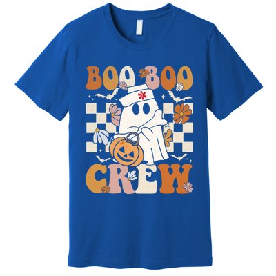 Retro Boo Boo Crew Halloween Nurse Ghost Paramedic Emt Ems Gift Premium T-Shirt