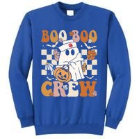 Retro Boo Boo Crew Halloween Nurse Ghost Paramedic Emt Ems Gift Tall Sweatshirt