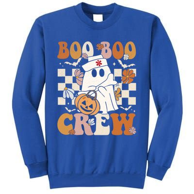 Retro Boo Boo Crew Halloween Nurse Ghost Paramedic Emt Ems Gift Tall Sweatshirt