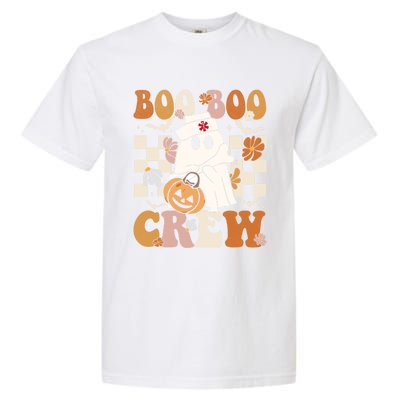 Retro Boo Boo Crew Halloween Nurse Ghost Paramedic Emt Ems Gift Garment-Dyed Heavyweight T-Shirt