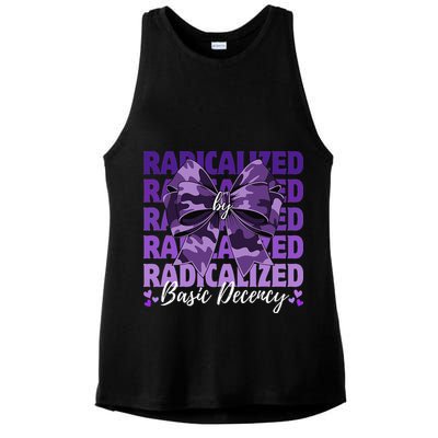 Radicalized By Basic Decency Coquette Bow For Women Ladies PosiCharge Tri-Blend Wicking Tank