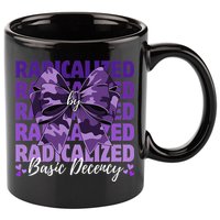 Radicalized By Basic Decency Coquette Bow For Women 11oz C Handle Ceramic Mug