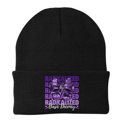 Radicalized By Basic Decency Coquette Bow For Women Beanie