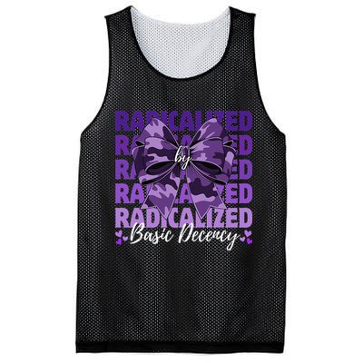 Radicalized By Basic Decency Coquette Bow For Women Mesh Reversible Basketball Jersey Tank
