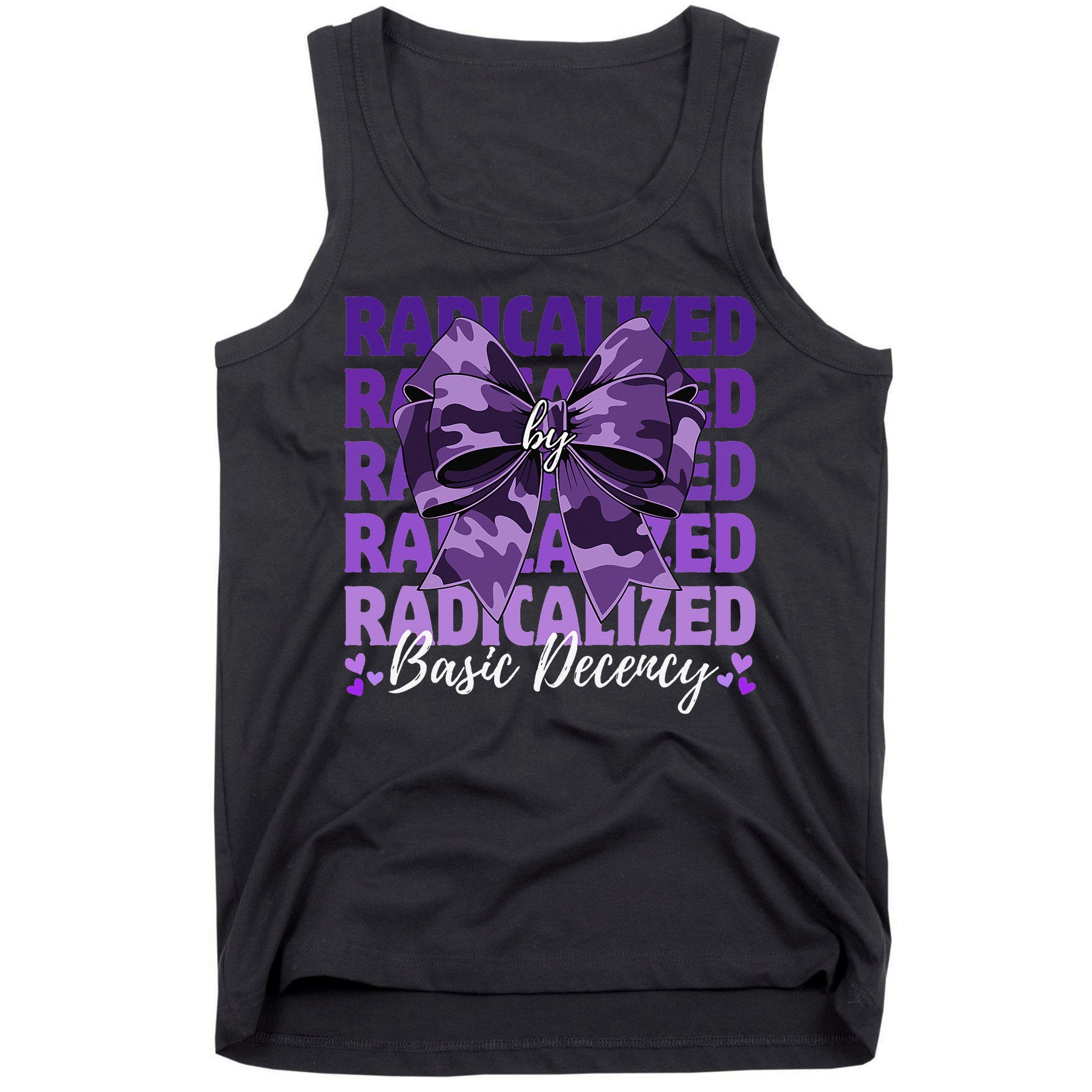 Radicalized By Basic Decency Coquette Bow For Women Tank Top