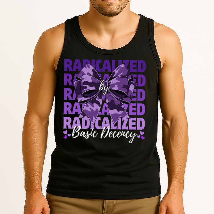 Radicalized By Basic Decency Coquette Bow For Women Tank Top