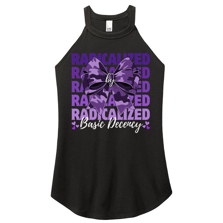 Radicalized By Basic Decency Coquette Bow For Women Women's Perfect Tri Rocker Tank