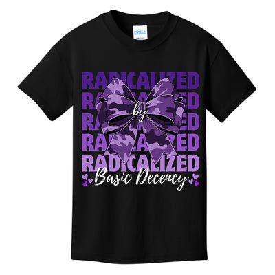 Radicalized By Basic Decency Coquette Bow For Women Kids T-Shirt