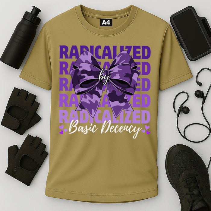 Radicalized By Basic Decency Coquette Bow For Women Performance Shirt