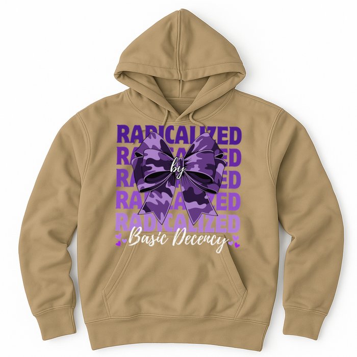 Radicalized By Basic Decency Coquette Bow For Women Hoodie
