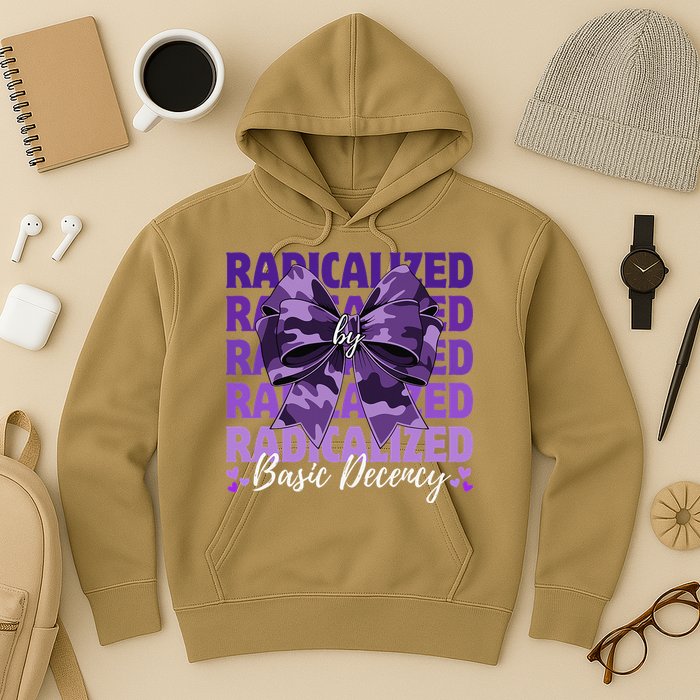 Radicalized By Basic Decency Coquette Bow For Women Hoodie