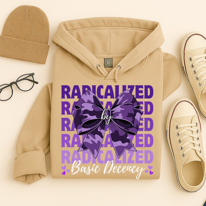 Radicalized By Basic Decency Coquette Bow For Women Hoodie