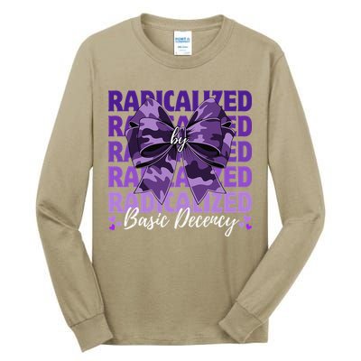 Radicalized By Basic Decency Coquette Bow For Women Tall Long Sleeve T-Shirt