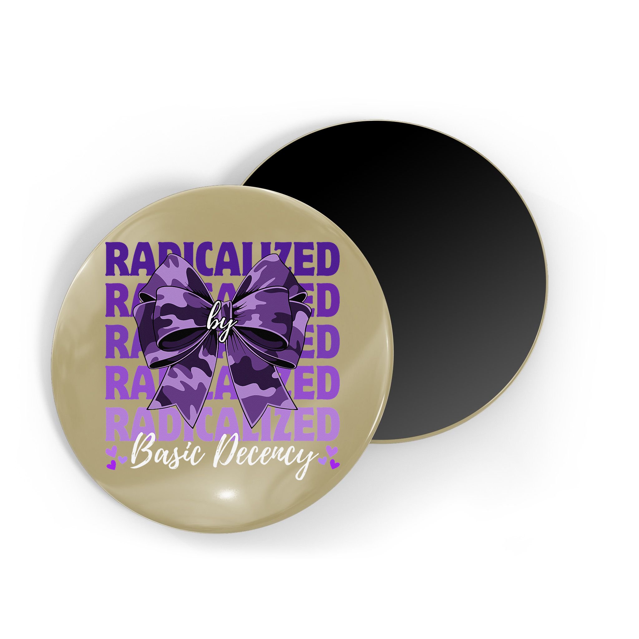 Radicalized By Basic Decency Coquette Bow For Women Magnet