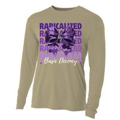 Radicalized By Basic Decency Coquette Bow For Women Cooling Performance Long Sleeve Crew