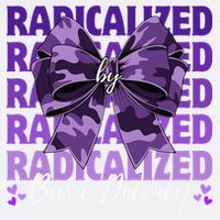 Radicalized By Basic Decency Coquette Bow For Women Garment-Dyed Sweatshirt