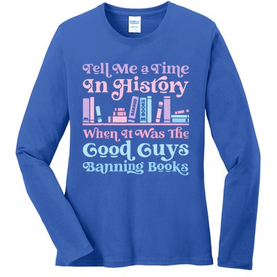 Reading Banned Books Book Lovers Reader I read banned books Ladies Long Sleeve Shirt