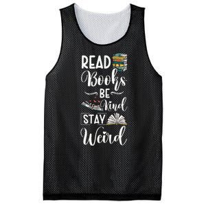 Read Books Be Kind Stay Weird Mesh Reversible Basketball Jersey Tank