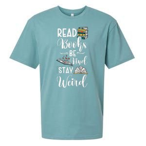 Read Books Be Kind Stay Weird Sueded Cloud Jersey T-Shirt