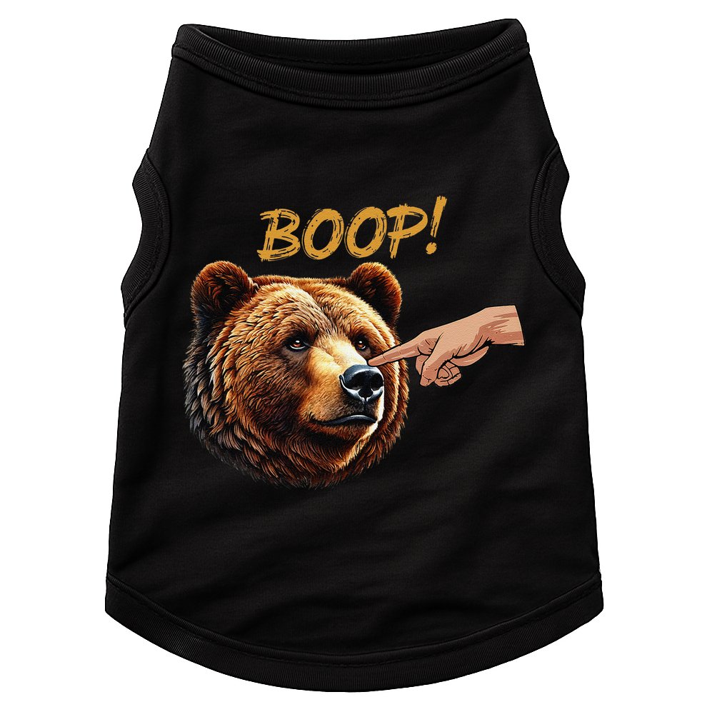 Retro Boop Bear Nose Boop Funny Doggie Tank