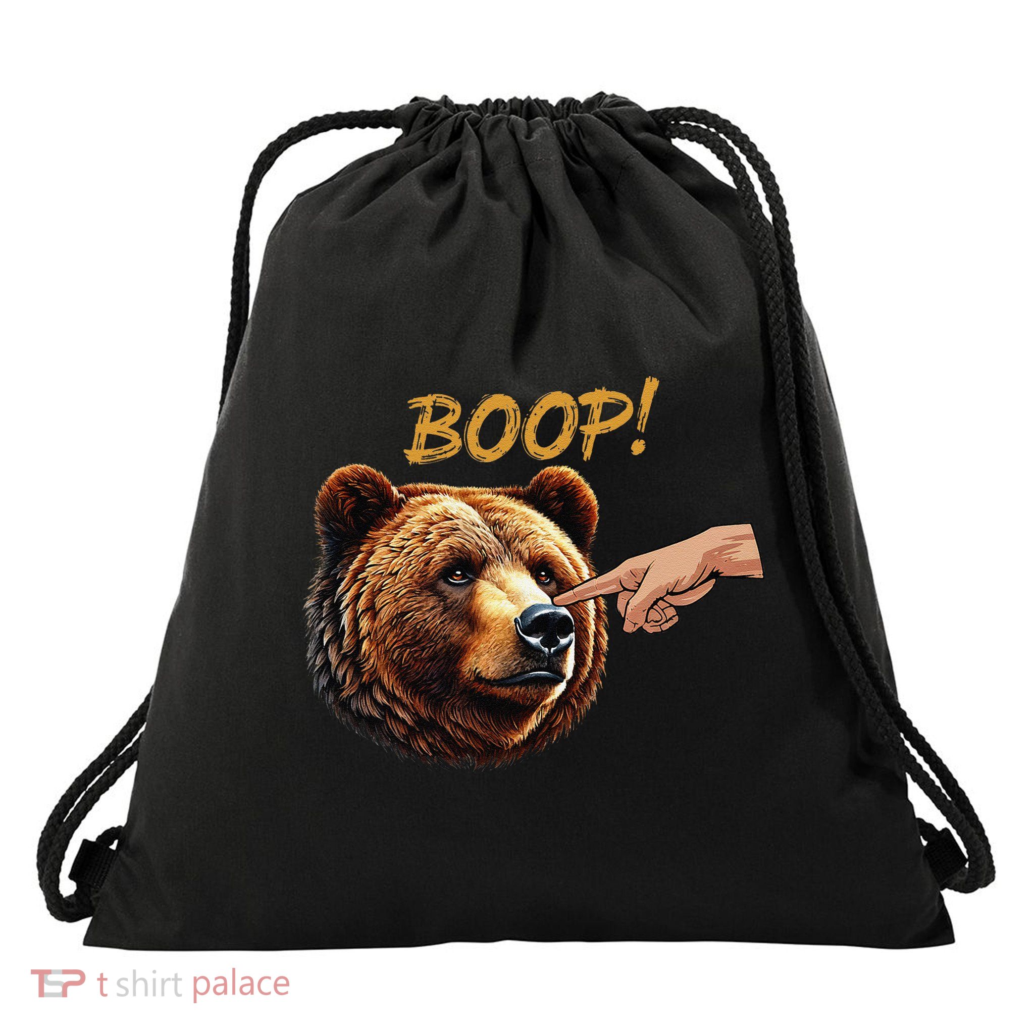 Retro Boop Bear Nose Boop Funny Drawstring Bag