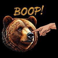 Retro Boop Bear Nose Boop Funny Drawstring Bag
