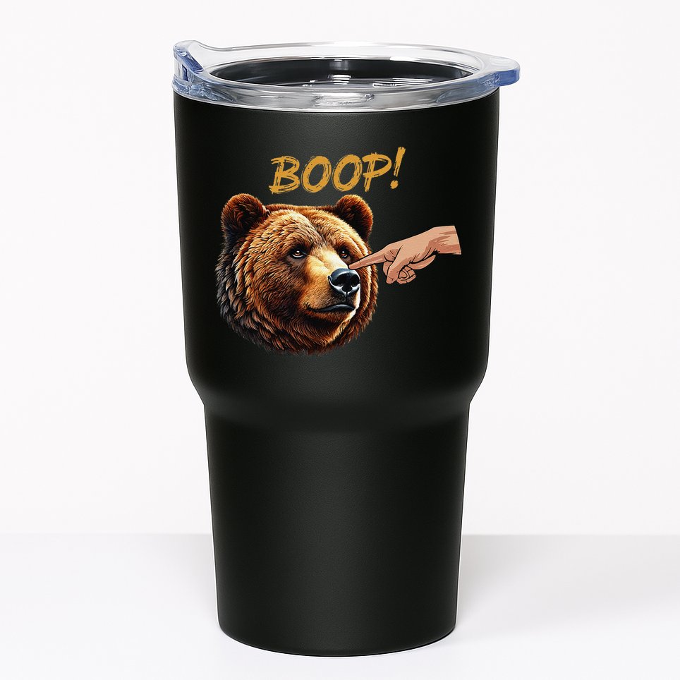 Retro Boop Bear Nose Boop Funny Tumbler