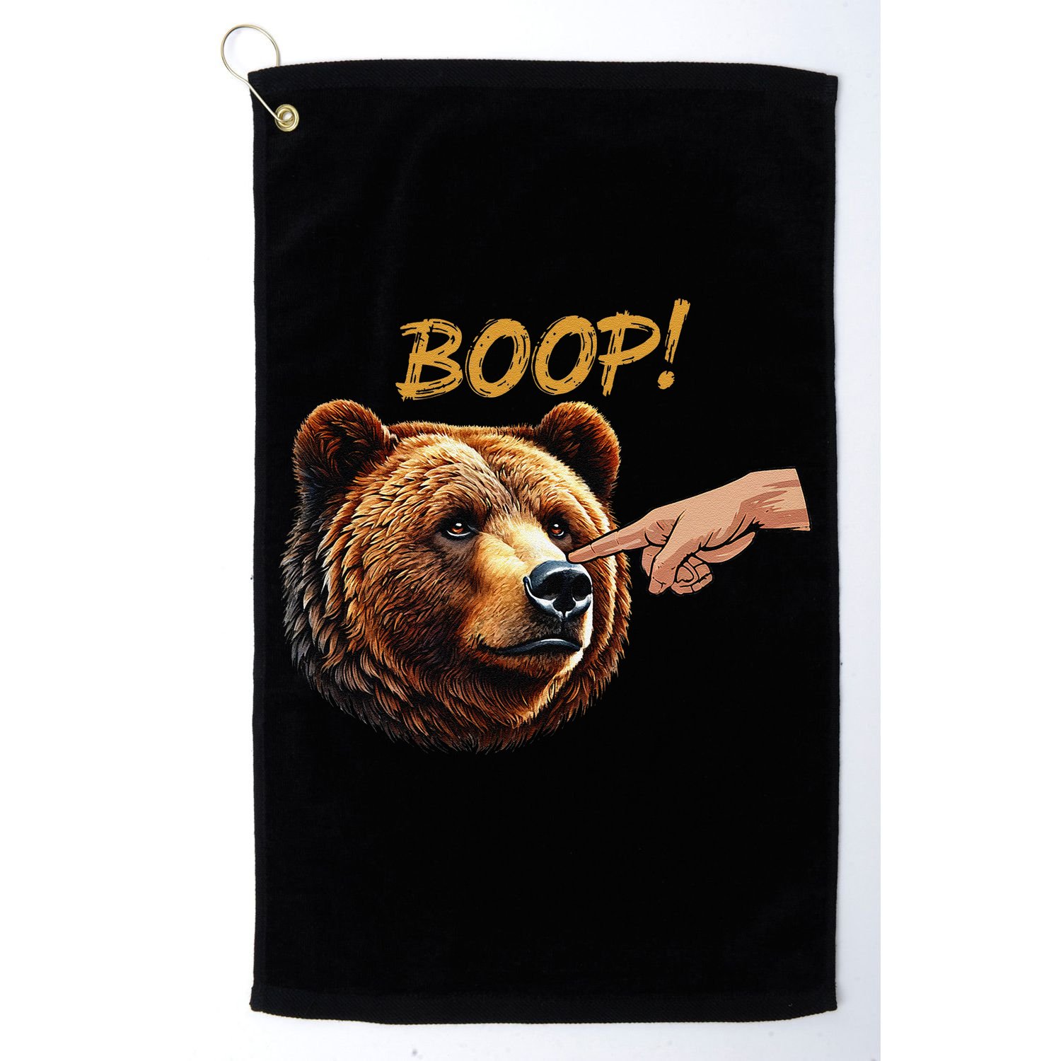 Retro Boop Bear Nose Boop Funny Golf Towel