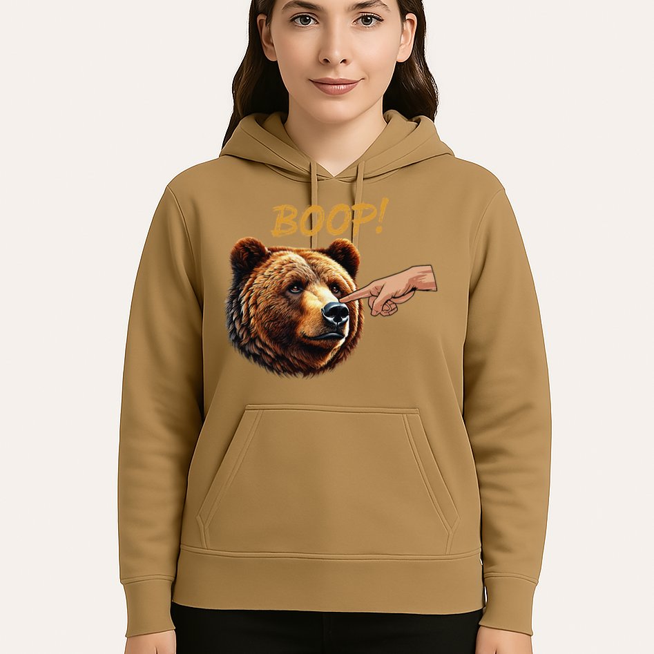 Retro Boop Bear Nose Boop Funny Hoodie
