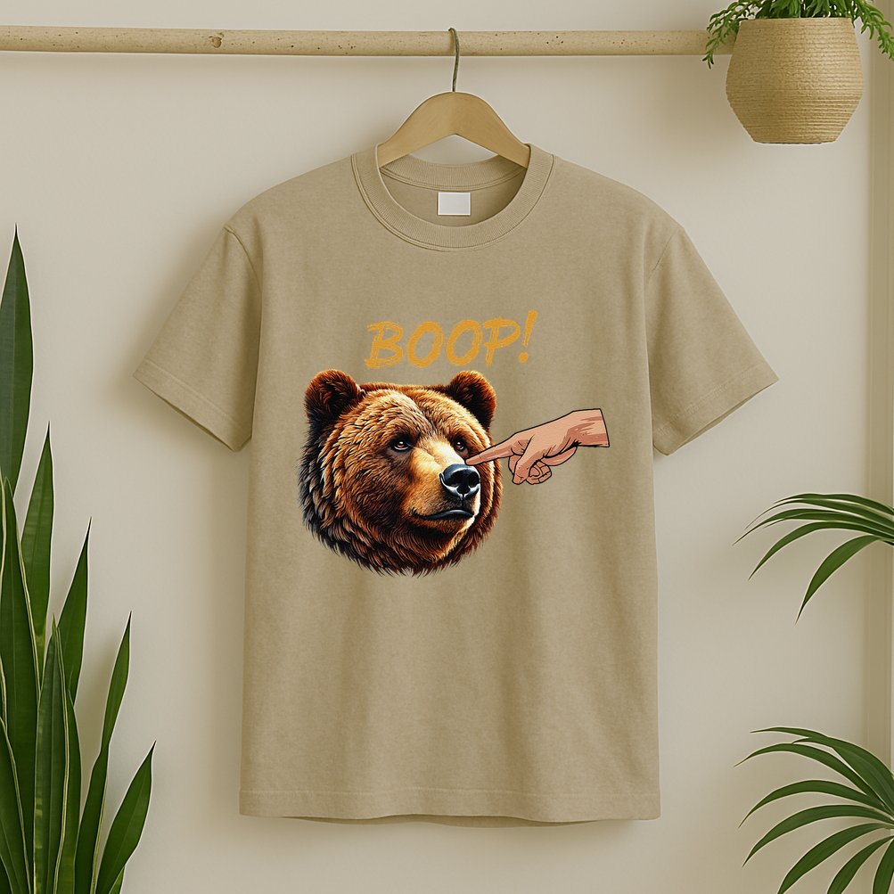 Retro Boop Bear Nose Boop Funny T-Shirt