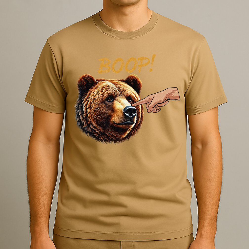 Retro Boop Bear Nose Boop Funny T-Shirt