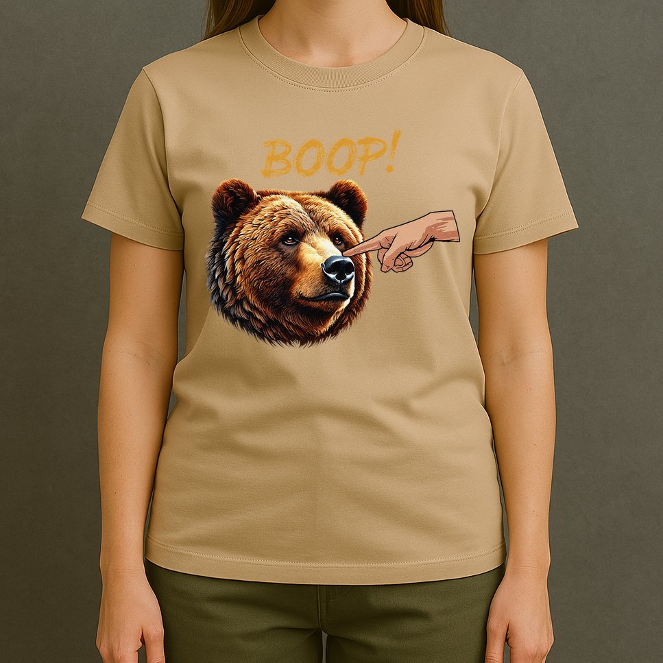 Retro Boop Bear Nose Boop Funny T-Shirt