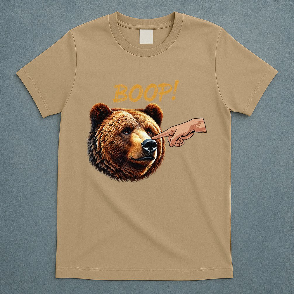 Retro Boop Bear Nose Boop Funny T-Shirt