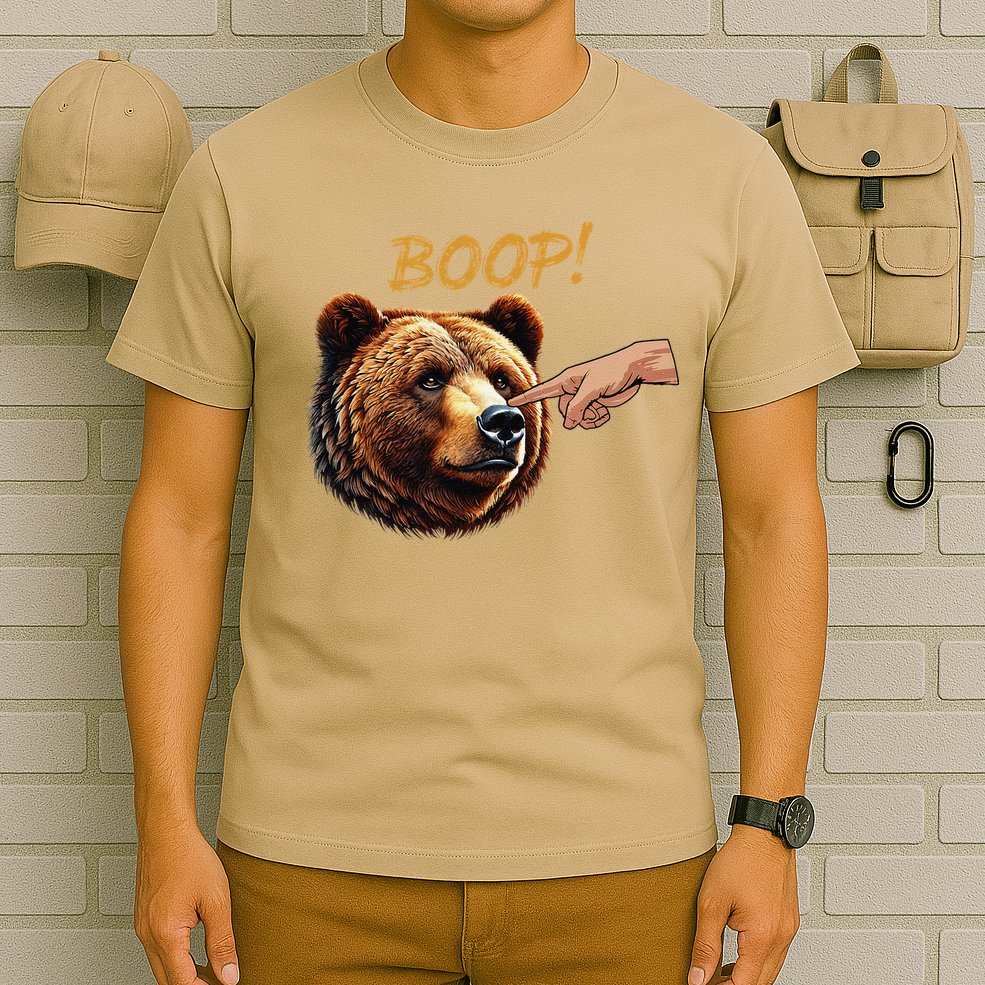 Retro Boop Bear Nose Boop Funny T-Shirt