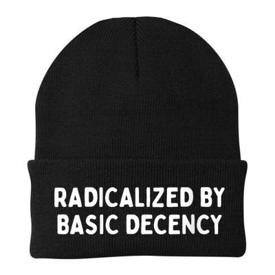 Radicalized By Basic Decency Funny Social Democracy Beanie