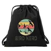 Retro Birding Bird Watching Nerd Funny Bird Watcher Drawstring Bag