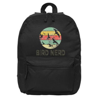 Retro Birding Bird Watching Nerd Funny Bird Watcher 16 in Basic Backpack