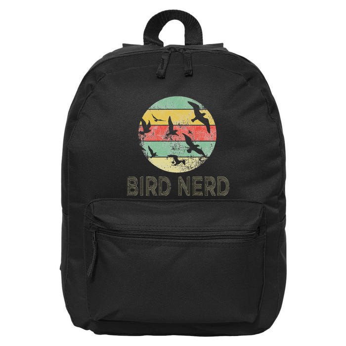 Retro Birding Bird Watching Nerd Funny Bird Watcher 16 in Basic Backpack