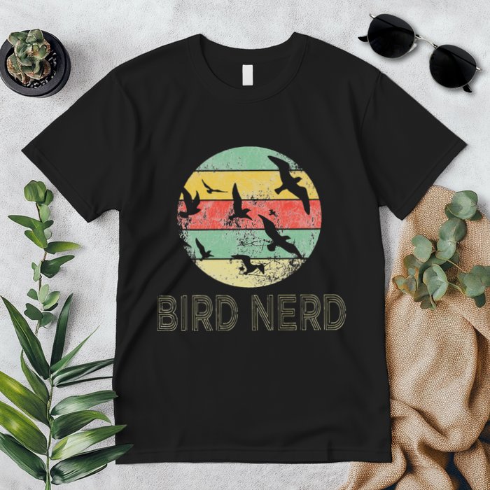 Retro Birding Bird Watching Nerd Funny Bird Watcher Premium T-Shirt