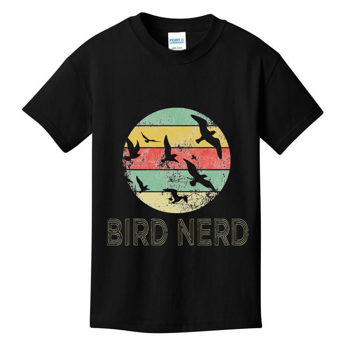 Retro Birding Bird Watching Nerd Funny Bird Watcher Kids T-Shirt