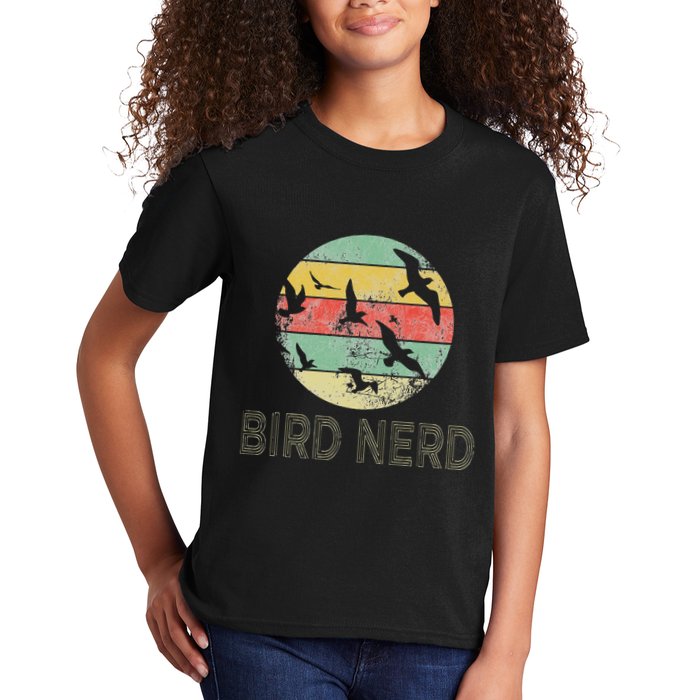 Retro Birding Bird Watching Nerd Funny Bird Watcher Kids T-Shirt