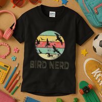 Retro Birding Bird Watching Nerd Funny Bird Watcher Kids T-Shirt
