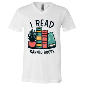 Read Banned Books V-Neck T-Shirt