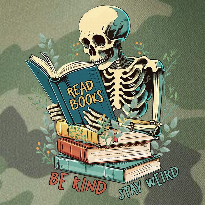Read Books Be Kind Stay Weird Funny Skeleton Book Lover Legacy Tie Dye Trucker Hat