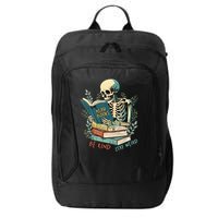 Read Books Be Kind Stay Weird Funny Skeleton Book Lover City Backpack