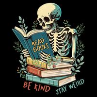 Read Books Be Kind Stay Weird Funny Skeleton Book Lover Drawstring Bag