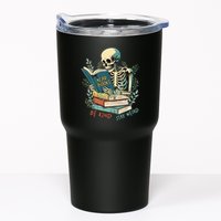 Read Books Be Kind Stay Weird Funny Skeleton Book Lover Tumbler