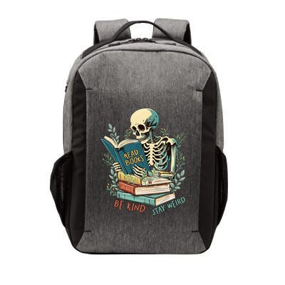 Read Books Be Kind Stay Weird Funny Skeleton Book Lover Vector Backpack